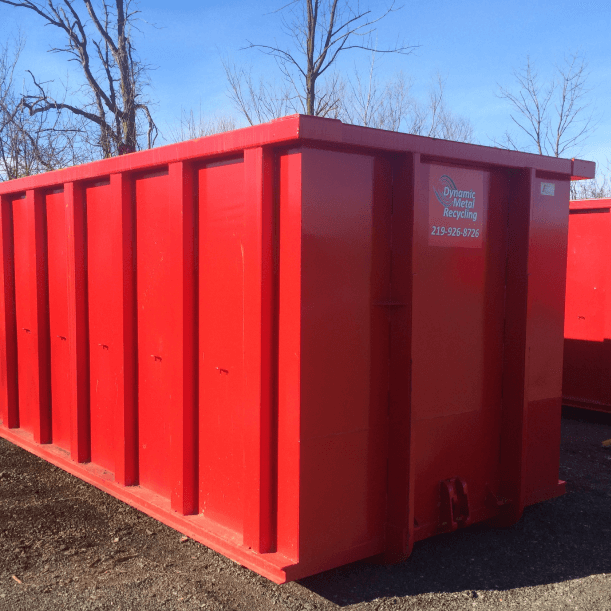 Image of metal recycling equipment in action